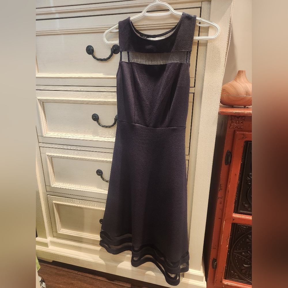 Navy sheer midi dress from Modcloth